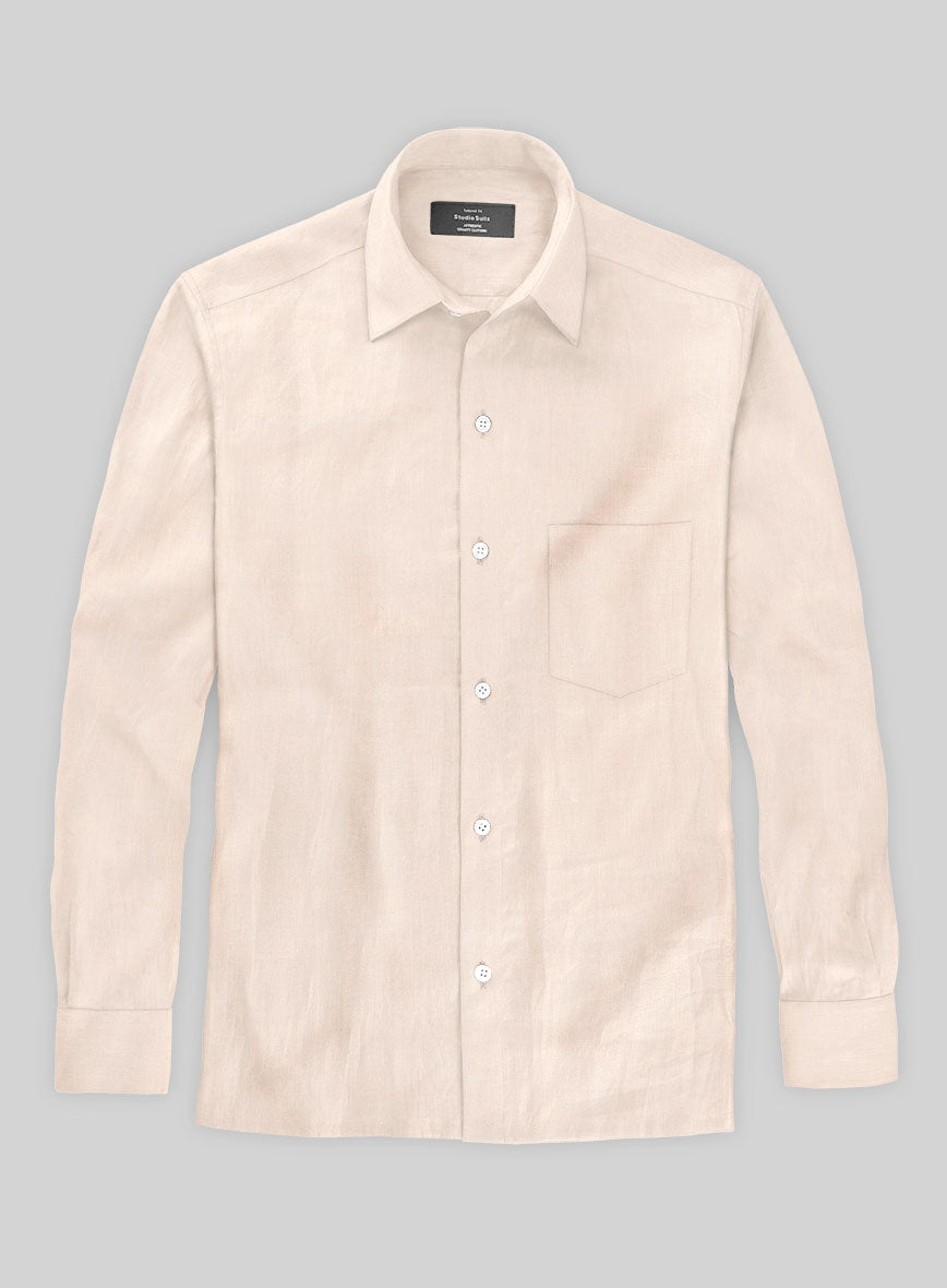Pale Pink Cotton Linen Shirt