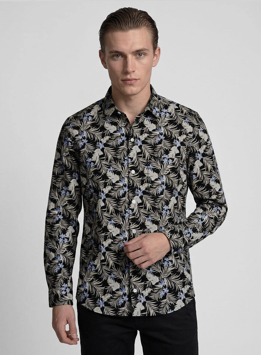 Palm Veil Cotton Shirt - StudioSuits