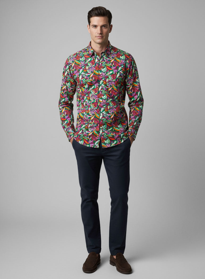Palm Riot Cotton Seersucker Shirt - StudioSuits