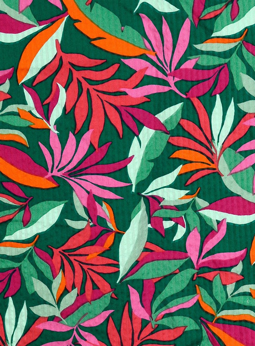 Palm Riot Cotton Seersucker Shirt - StudioSuits
