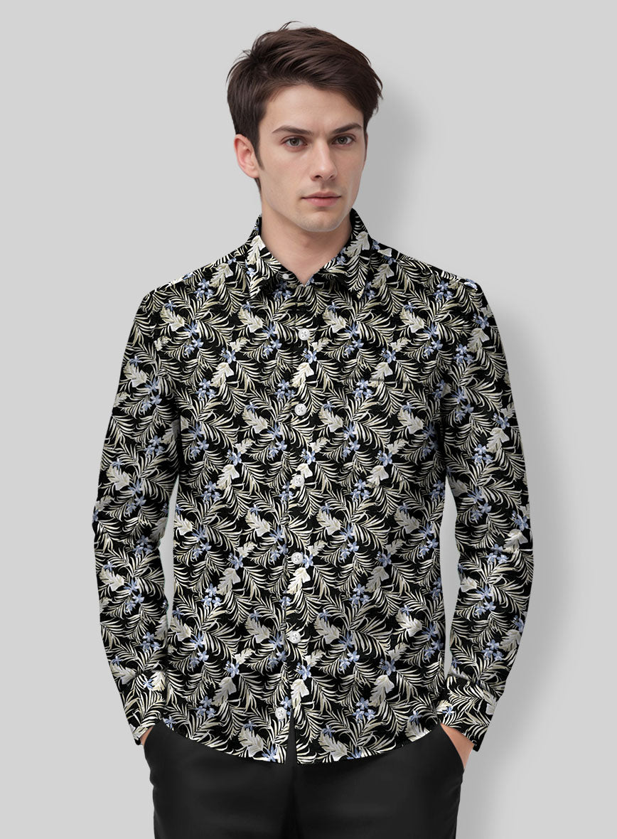 Palm Veil Cotton Shirt - StudioSuits