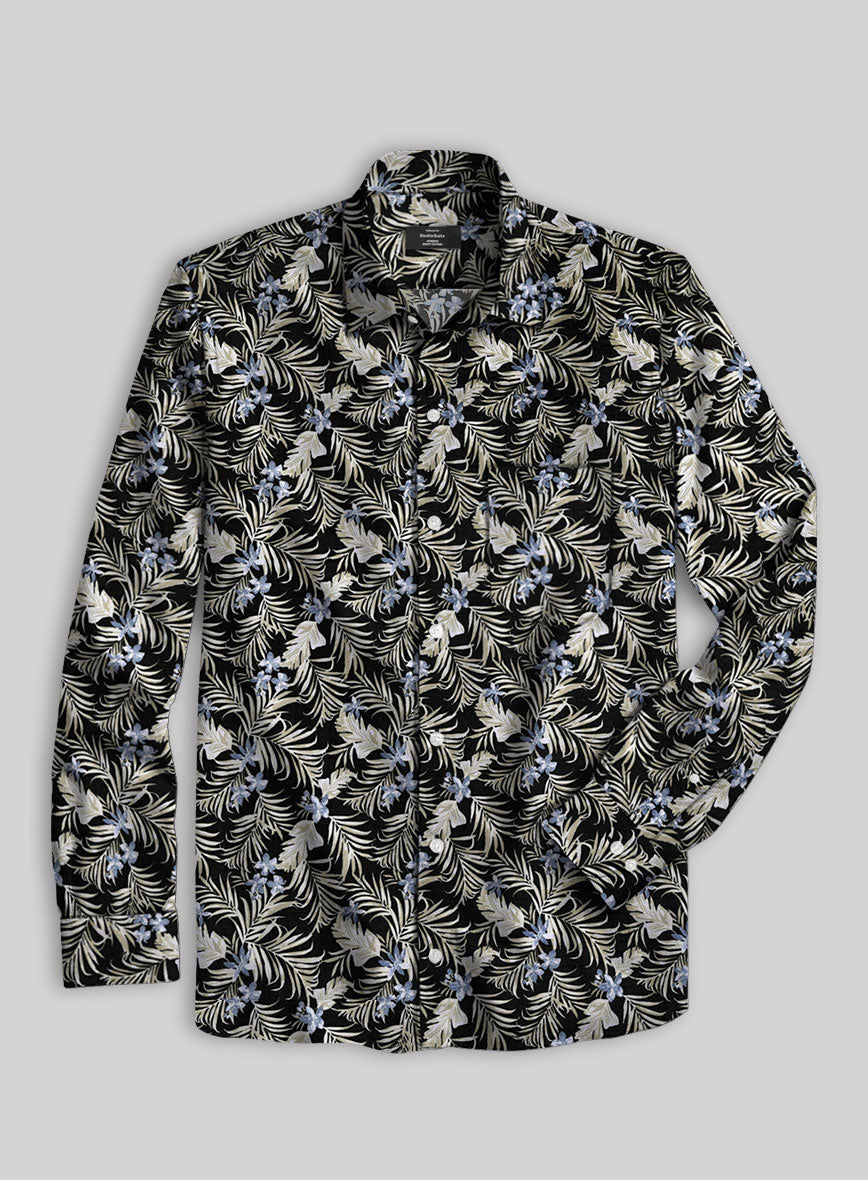 Palm Veil Cotton Shirt - StudioSuits