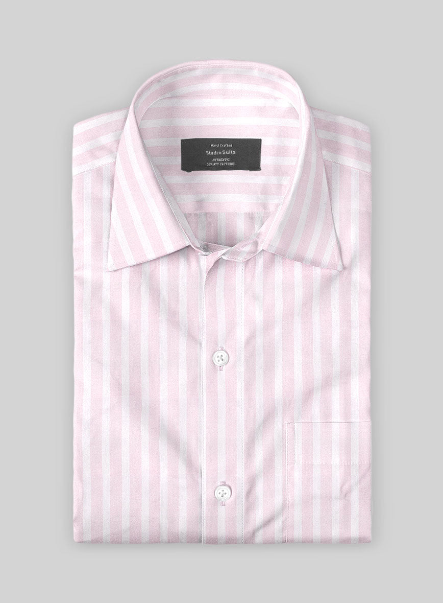 Pastel Pink Cotton Lycra Shirt - StudioSuits