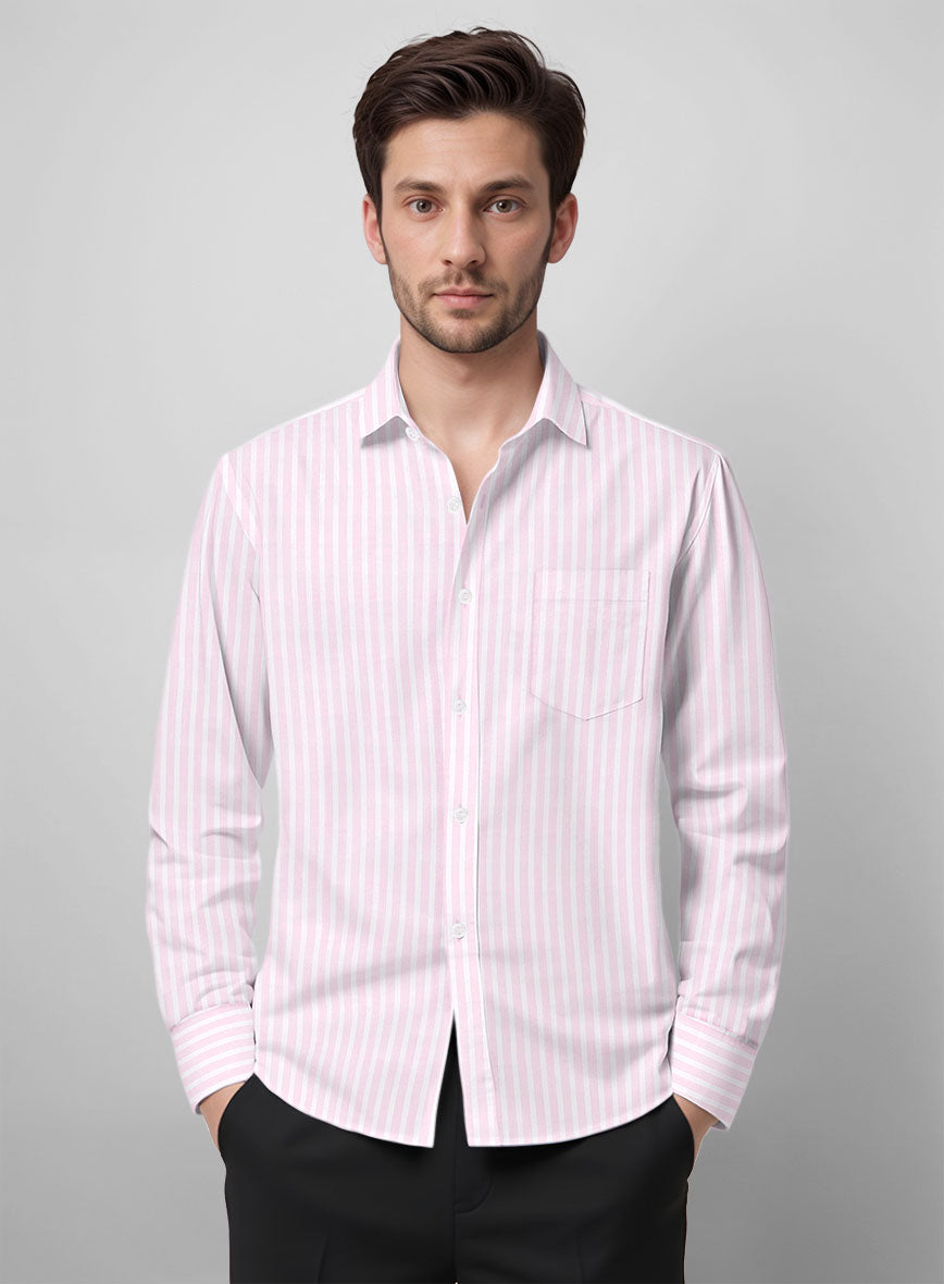 Pastel Pink Cotton Lycra Shirt - StudioSuits