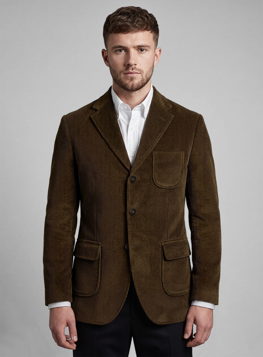 Patch Pockets Corduroy Jacket - StudioSuits