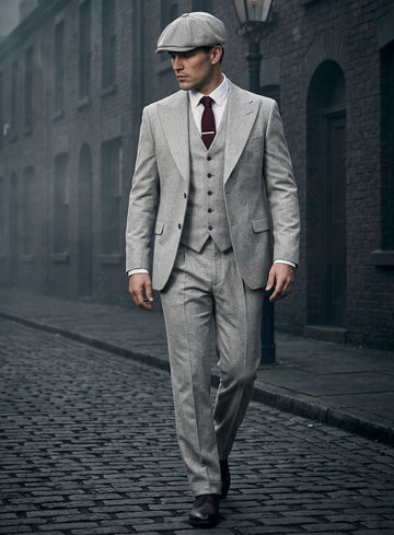 Peaky Blinders Suit - Vintage Gray Tweed - StudioSuits