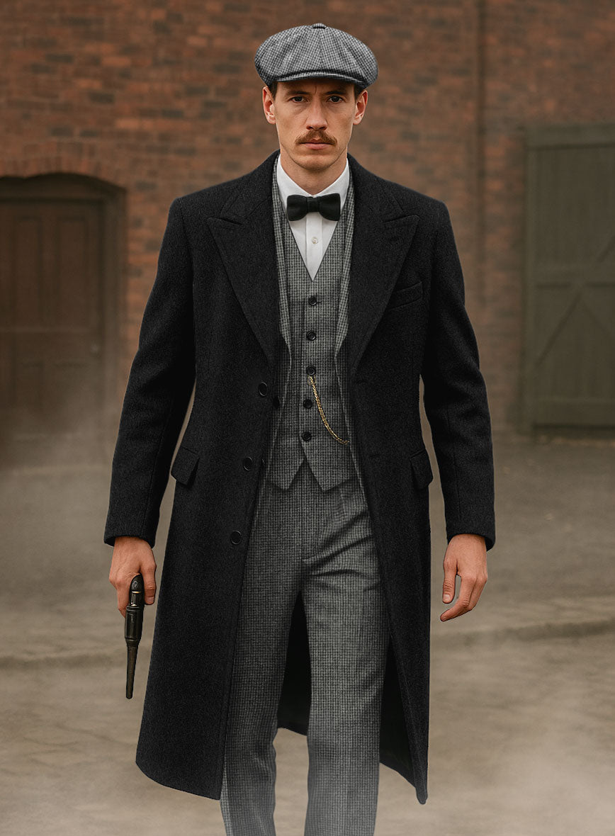 Peaky Blinders Black Wool Overcoat – StudioSuits