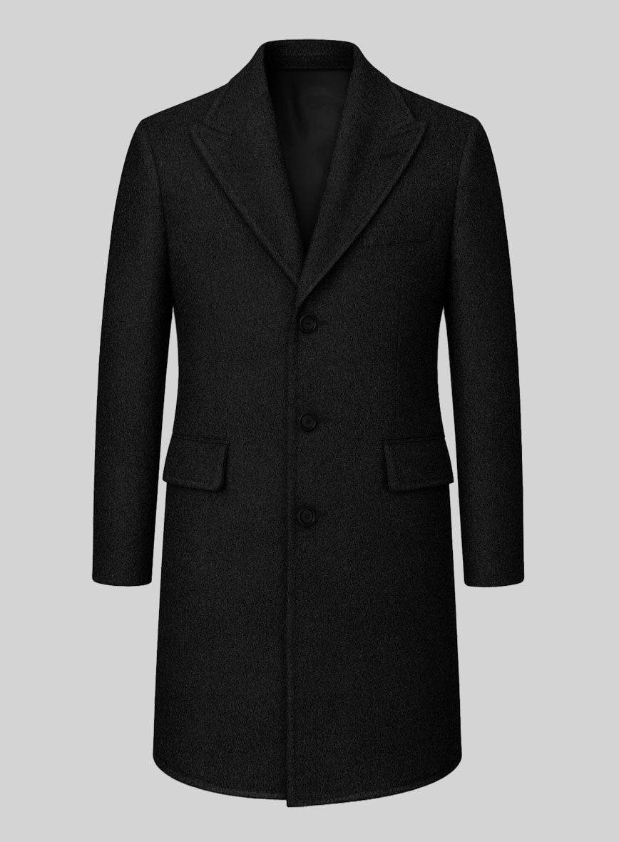 Peaky Blinders Black Wool Overcoat - StudioSuits