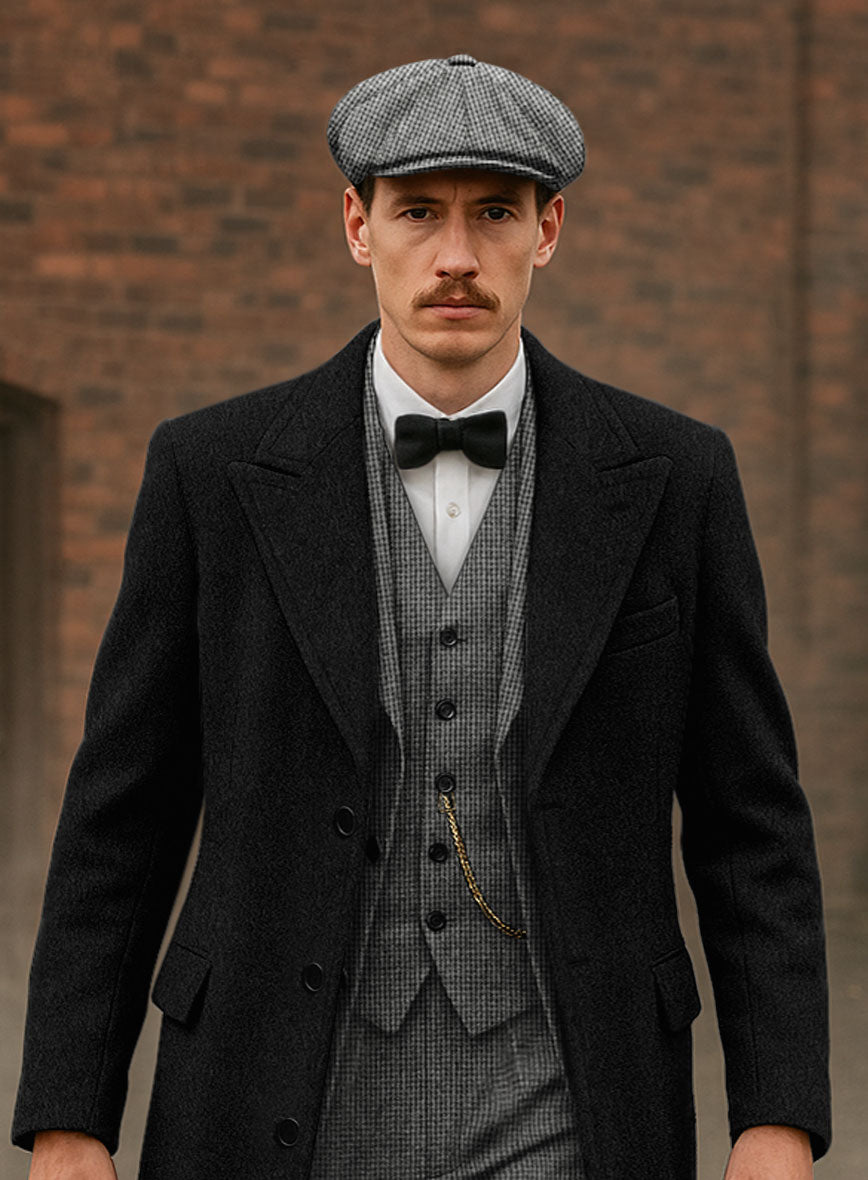 Peaky Blinders Black Wool Overcoat - StudioSuits