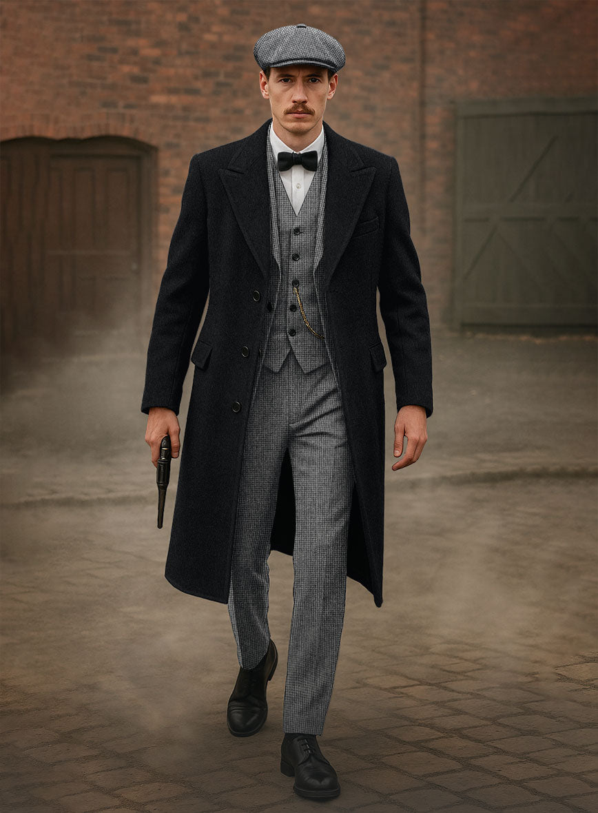 Peaky Blinders Black Wool Overcoat - StudioSuits