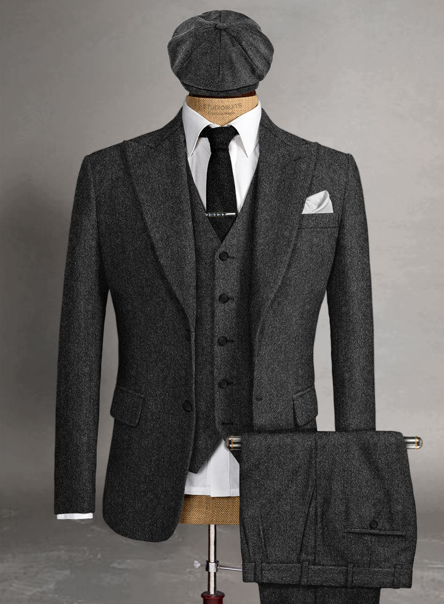 Peaky Blinders Suit - Thomas Shelby - Charcoal Tweed - StudioSuits