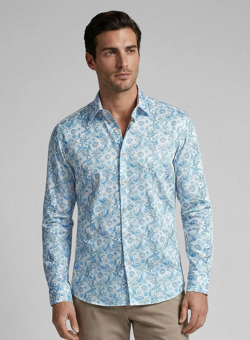 Petal Breeze Cotton Shirt - StudioSuits