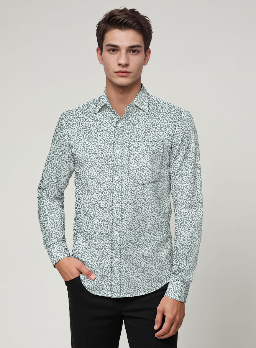 Petite Flora Cotton Lycra Shirt - StudioSuits