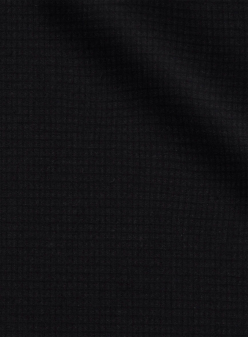 Phantom Black Cotton Lycra Shirt - StudioSuits