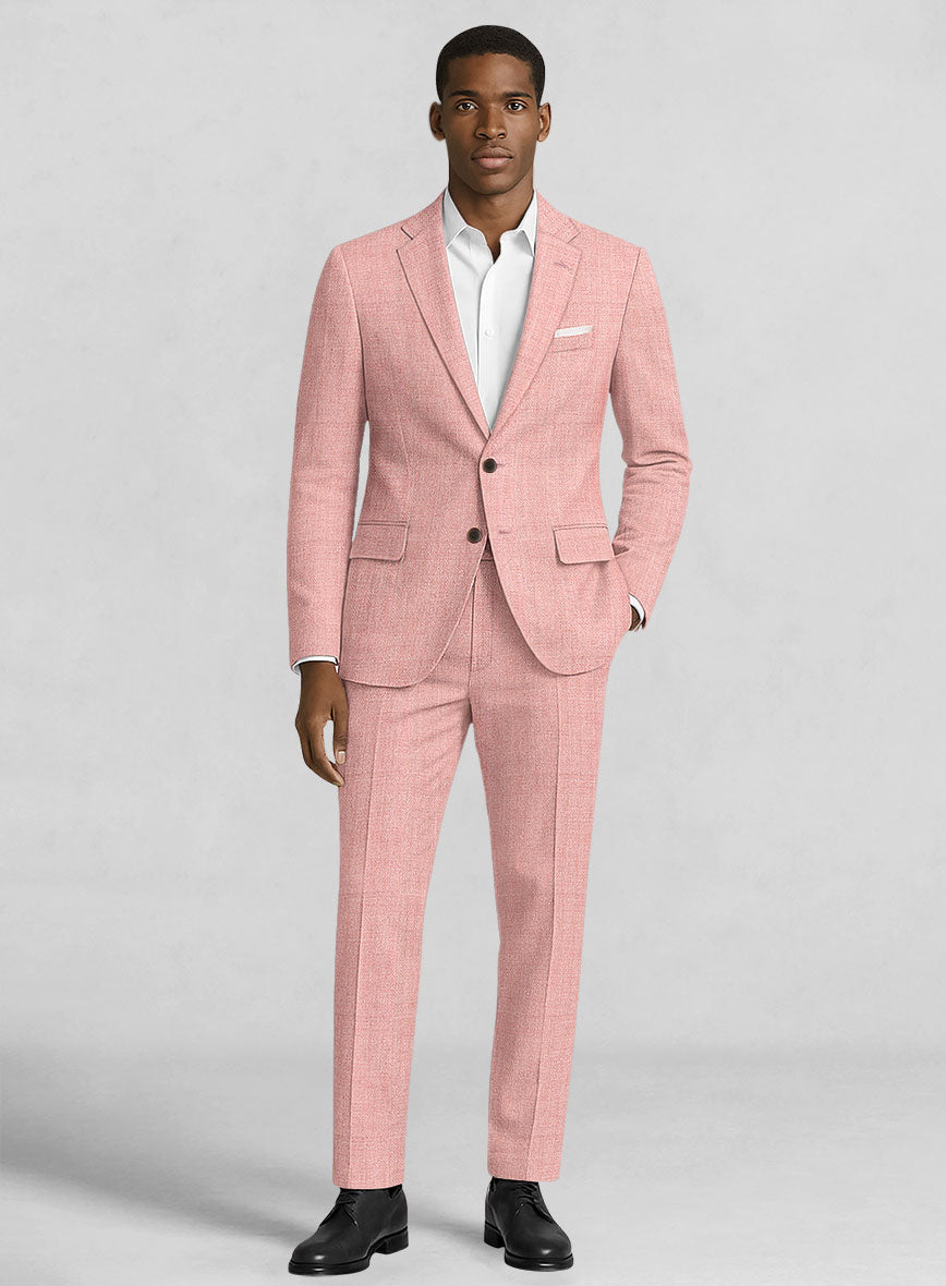 Pink Hopsack Suit - StudioSuits