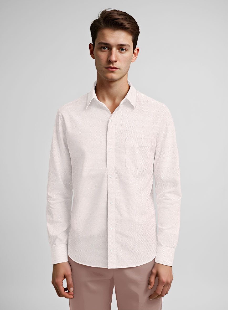 Pinkmist Oxford Cotton Lycra Shirt - StudioSuits