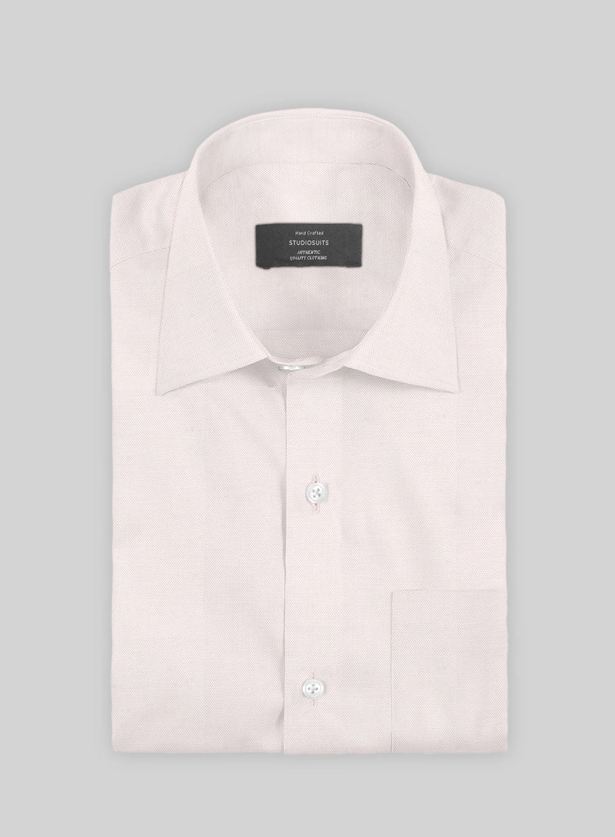 Pinkmist Oxford Cotton Lycra Shirt - StudioSuits