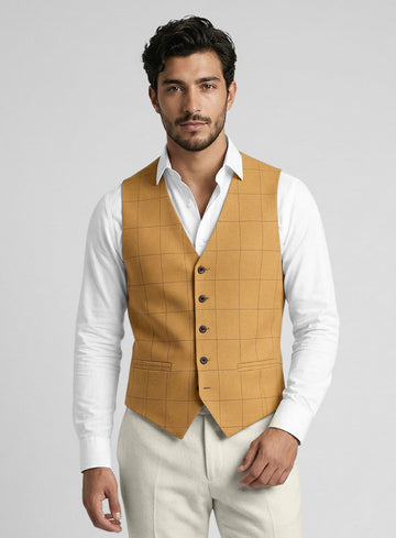 Plaid Waist Coat - StudioSuits