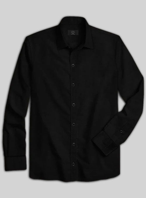 Plain Front Black Tuxedo Shirt - StudioSuits
