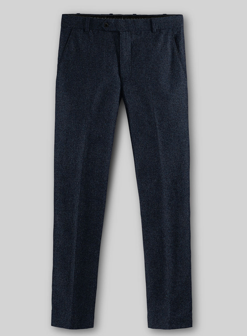 Playman Blue Denim Tweed Double Breasted Suit - StudioSuits
