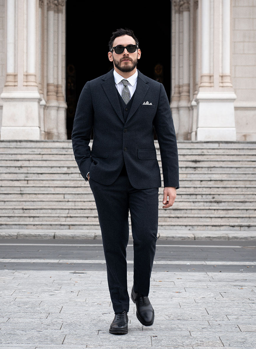 Playman Blue Denim Tweed Suit  StudioSuits