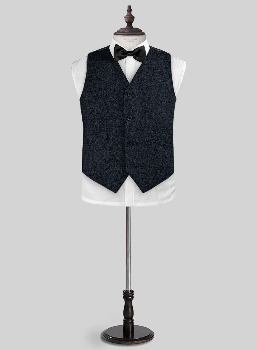 Playman Blue Denim Tweed Boys Suit - StudioSuits