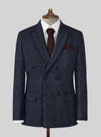 Playman Blue Denim Tweed Suit - StudioSuits