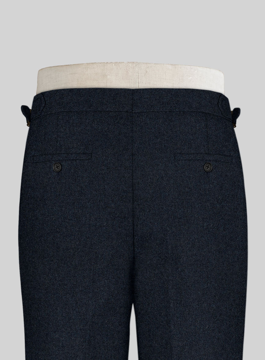 Playman Blue Denim Highland Tweed Trousers - StudioSuits