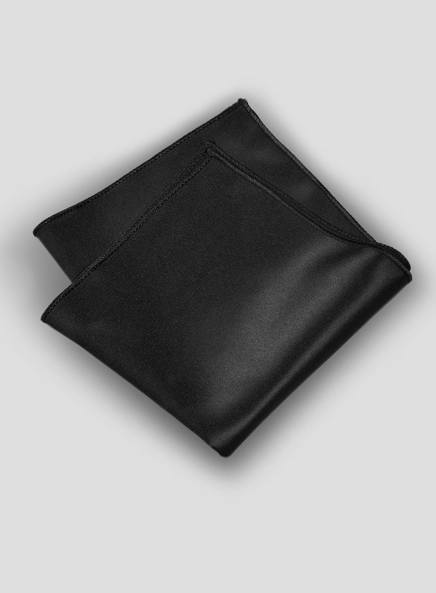 Pocket Square - Black Stretch - StudioSuits