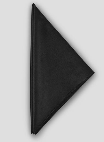 Pocket Square - Black Stretch - StudioSuits