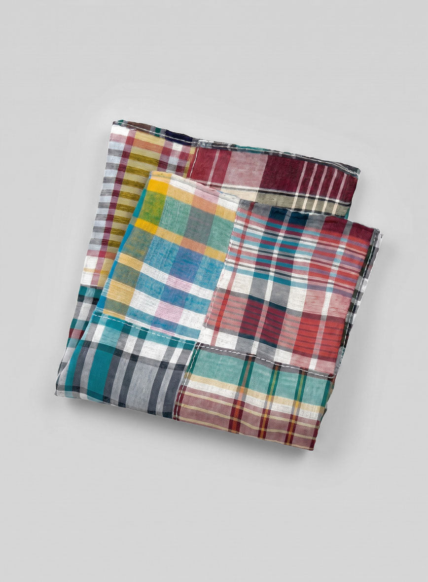 Pocket Square - Madras Patchwork - StudioSuits