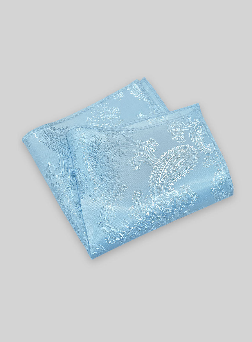 Paisley Pocket Square - Light Blue - StudioSuits