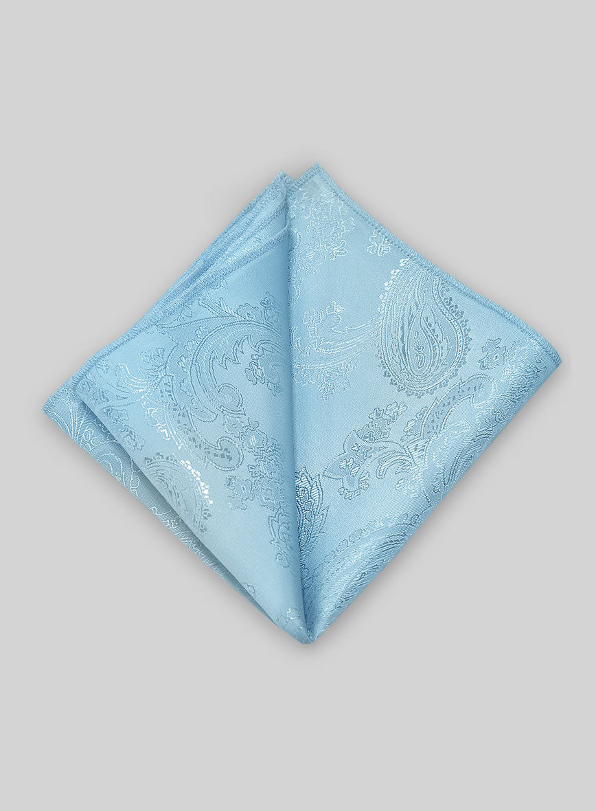 Paisley Pocket Square - Light Blue - StudioSuits