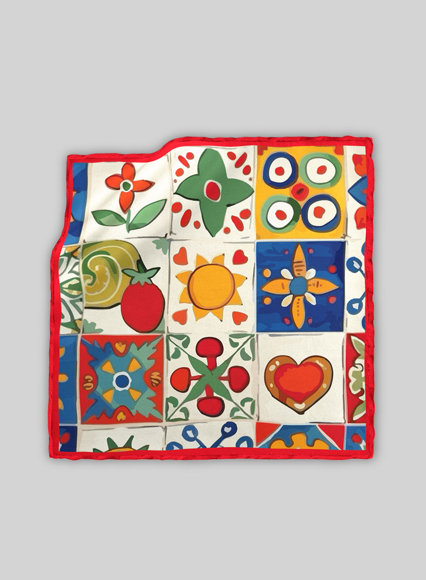 Pomelina Silk Pocket Square - StudioSuits