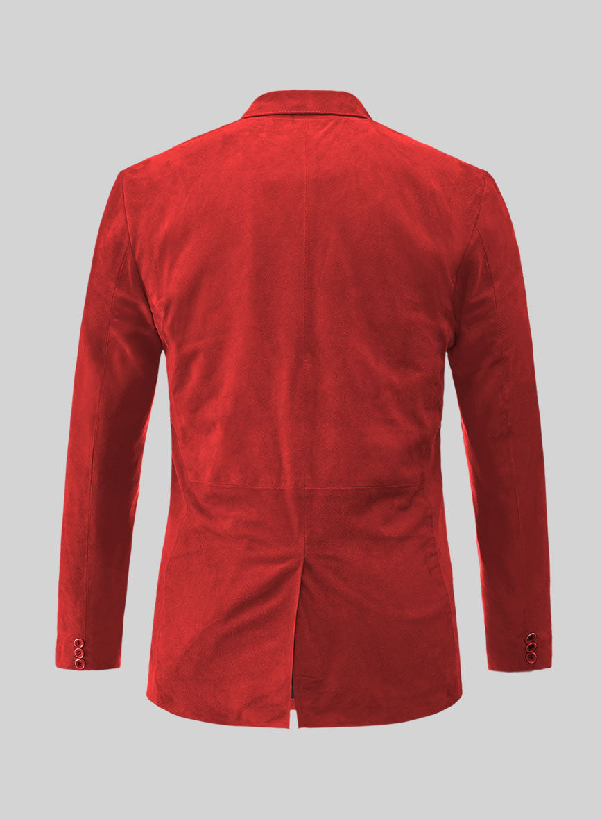 Portland Orange Suede Leather Blazer - StudioSuits