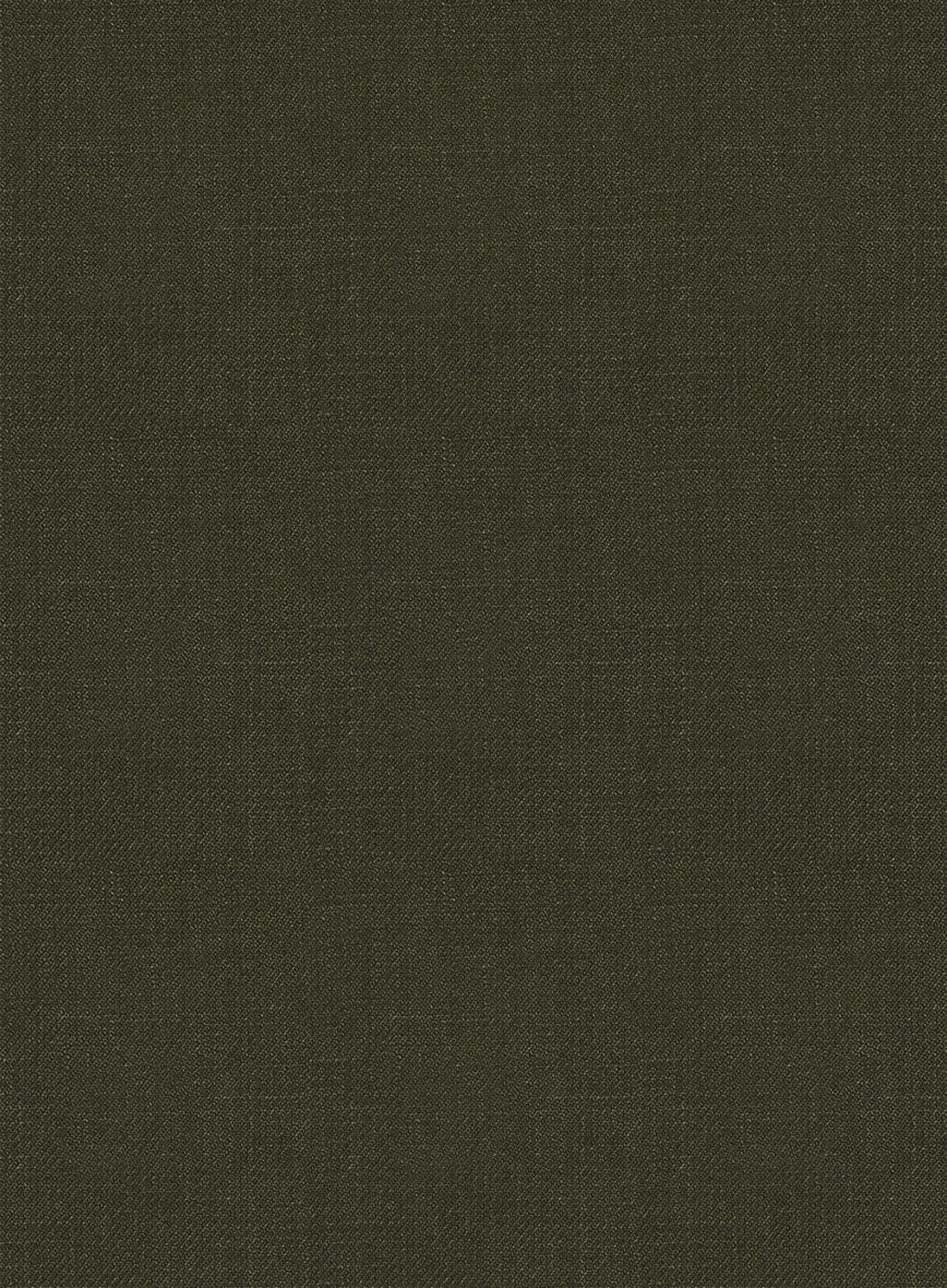 Italian Prato Green Linen Highland Trousers - StudioSuits