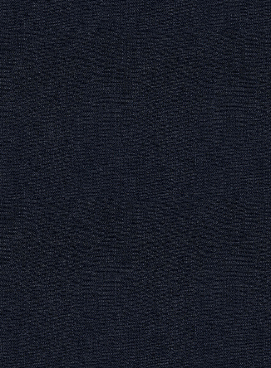Italian Prato Navy Linen Pants - StudioSuits