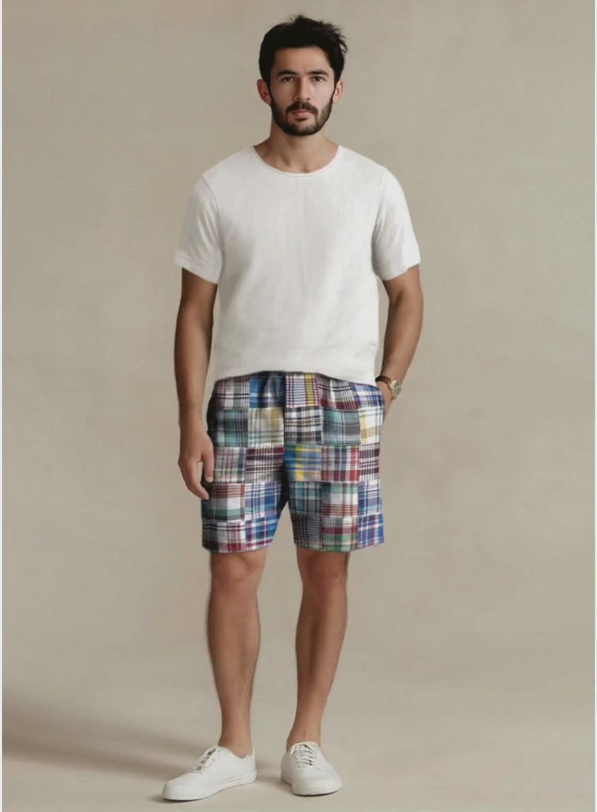 【P/W】Easy Shorts Patchwork Madras P/W】Easy Shorts Patchwork Madras 【公式通販】