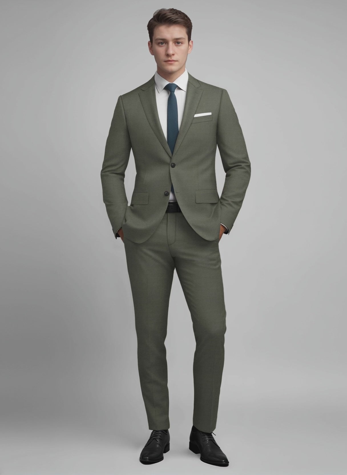 スーツ UNITED ARROWS Green Label SOLID SUIT. Guabello Green Twill Suit – StudioSuits