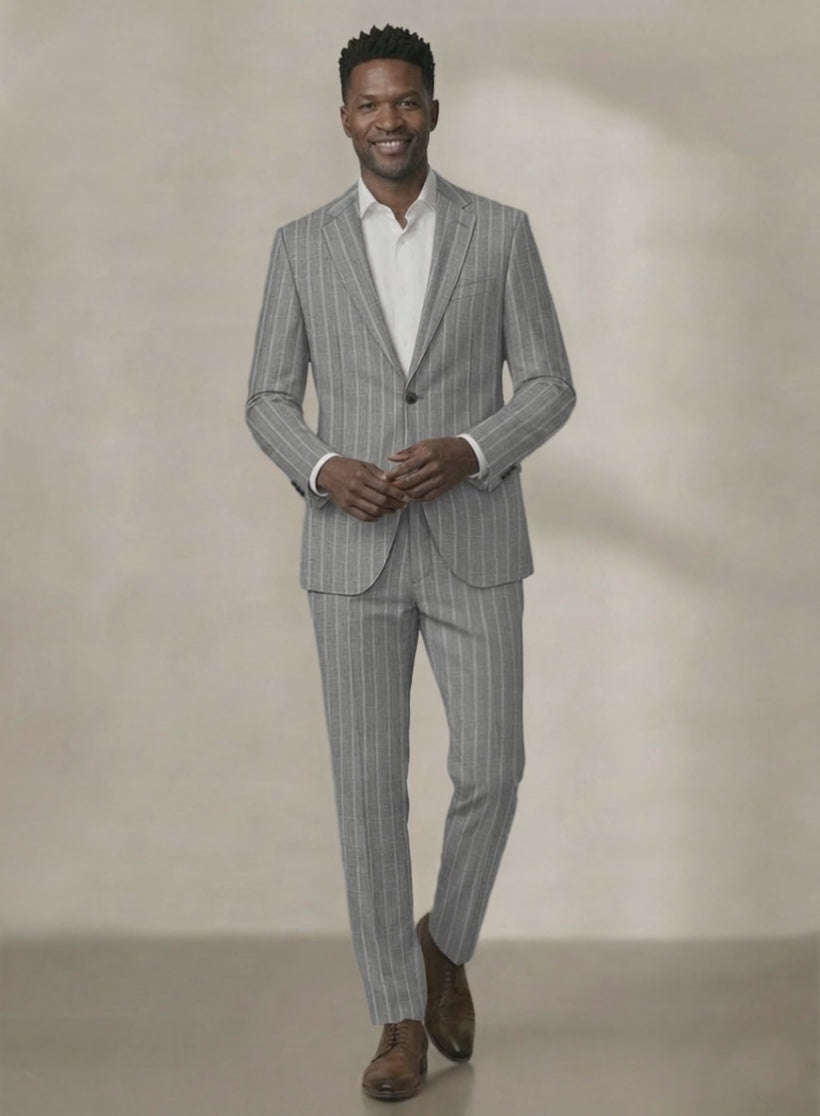 Sartoria Ring × Loro Piana セットアップ スーツ XL Loro Piana Grisaille Summer Suit – StudioSuits
