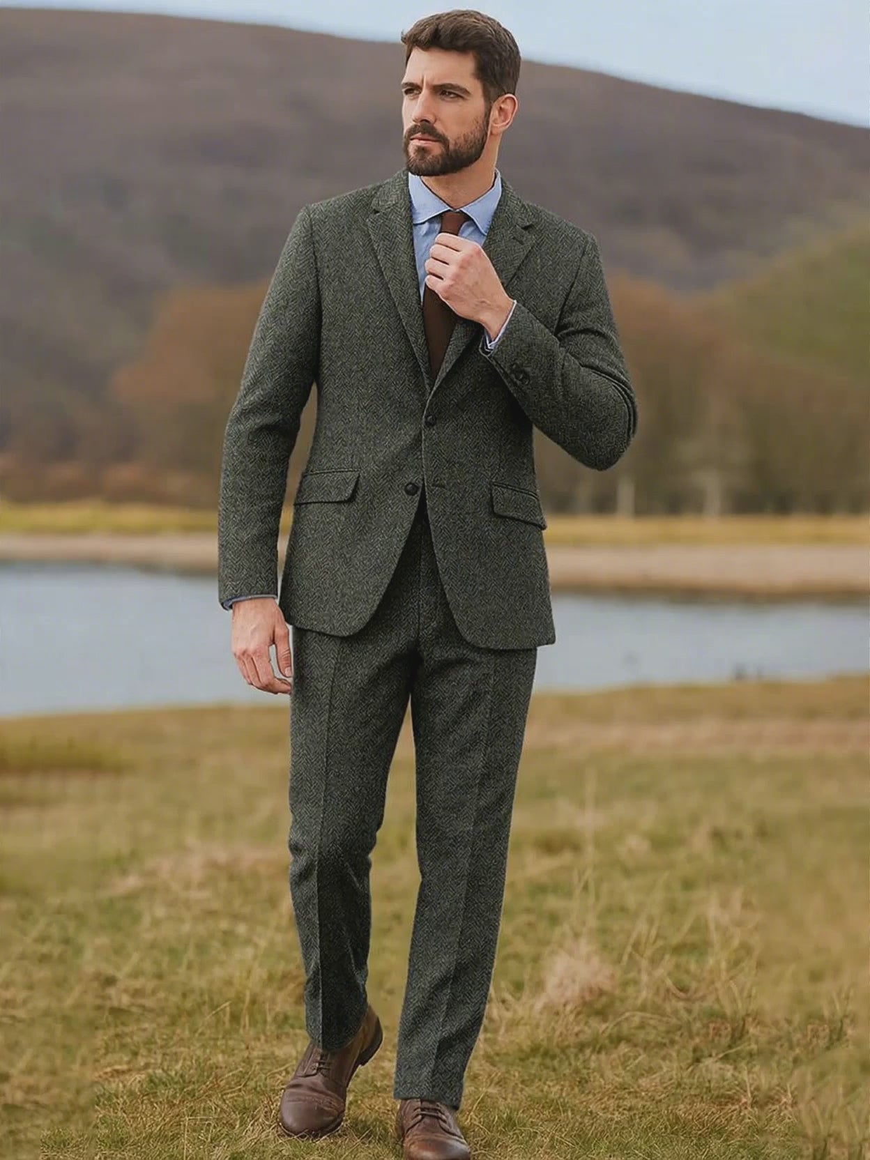 Harris Tweed×OXFORD CLASSIC E241203-12 O'Connell's Sport Coat - Harris Tweed - Charcoal | Men's and