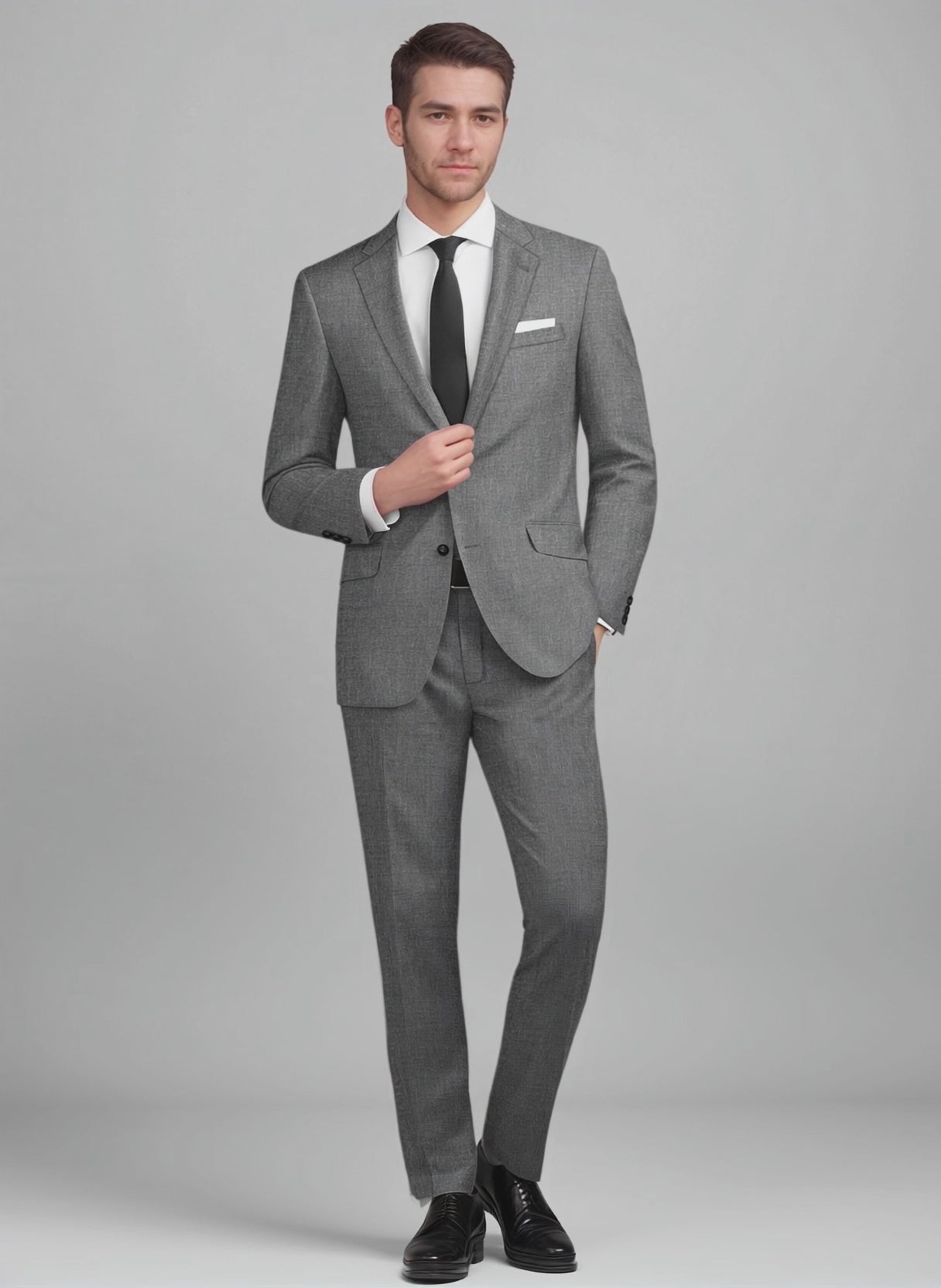 【美品】SUIT SELECT GUABELLO フランネル グレー AB5 スーツ｜SUIT SELECT | スーツセレクト公式通販 【美品】SUIT