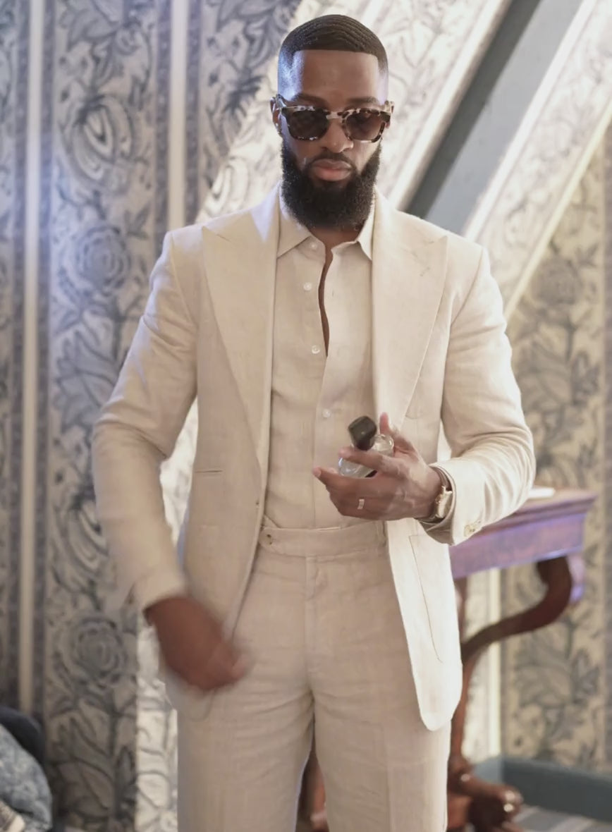 Barn Beige Pablo Style Linen Suit – StudioSuits