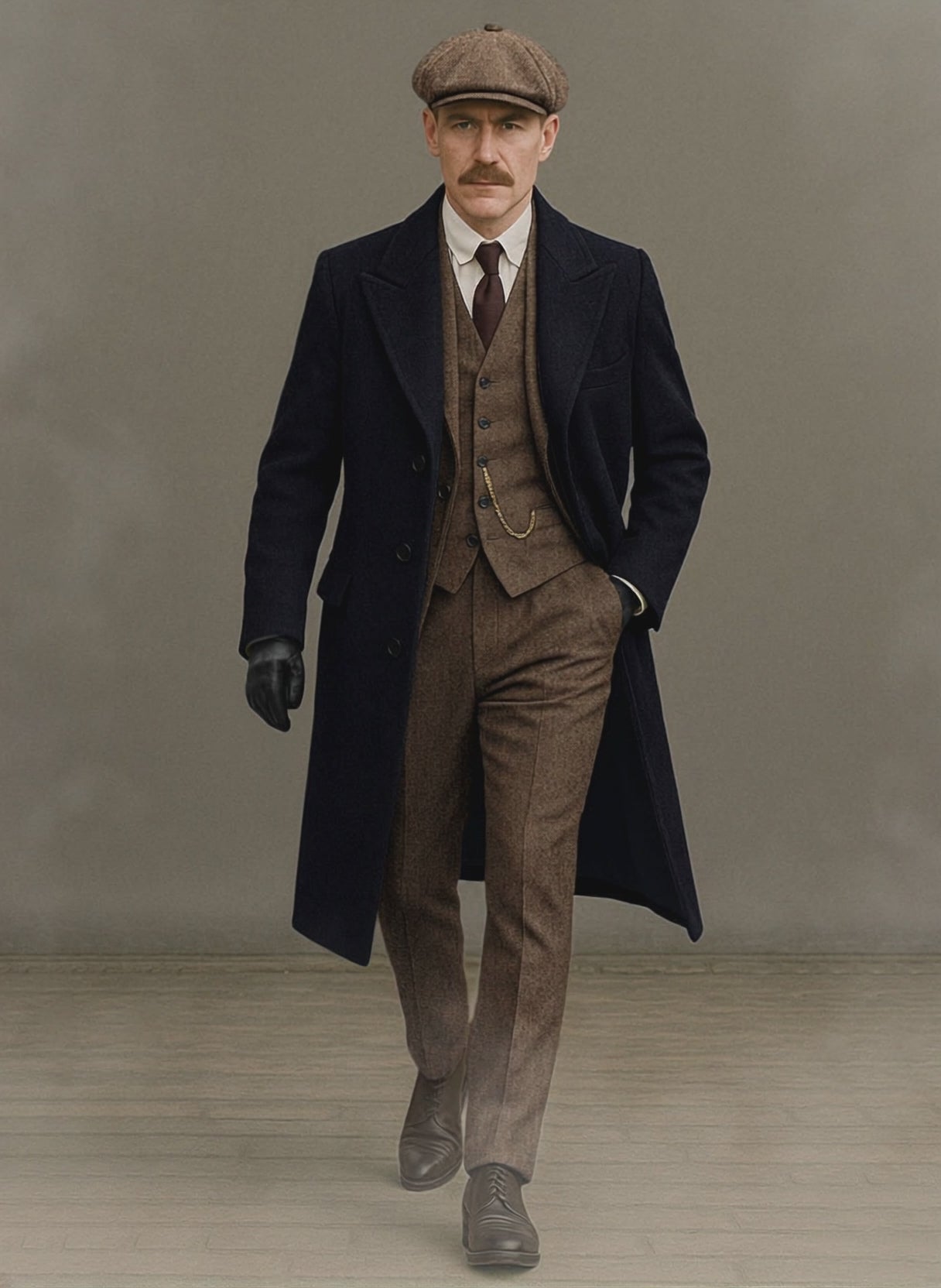 Peaky Blinders Blue Wool Overcoat – StudioSuits
