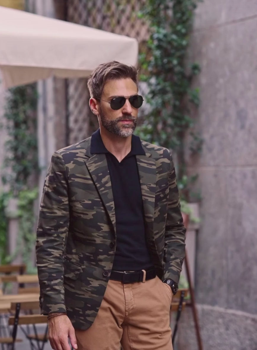 shirt dark green camo jacket