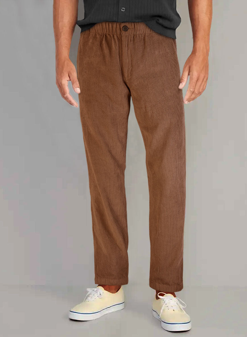 Easy Pants Spring Brown Corduroy - StudioSuits