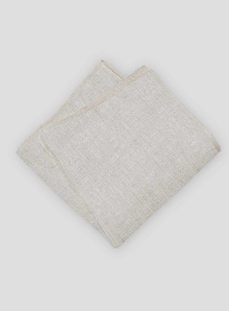 Linen Pocket Square - Barn Beige - StudioSuits