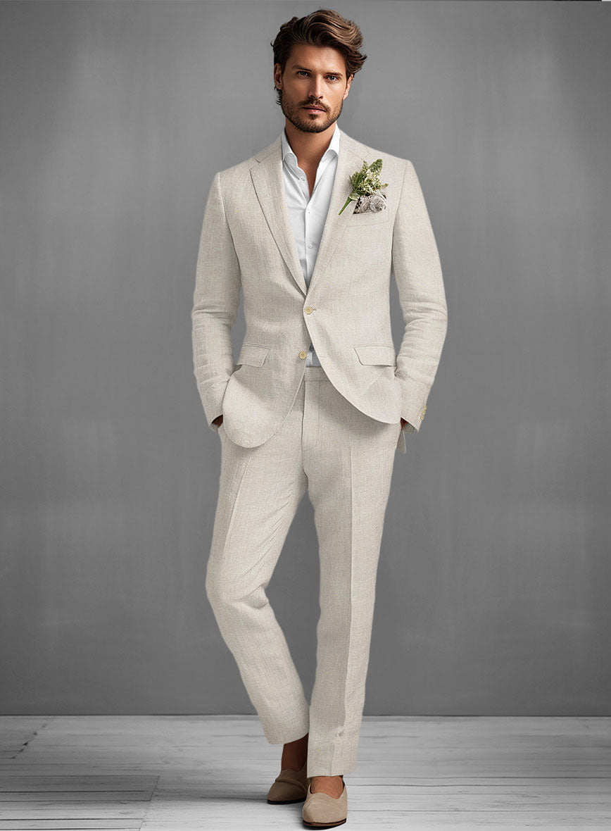 Pure Barn Beige Linen Suit – StudioSuits