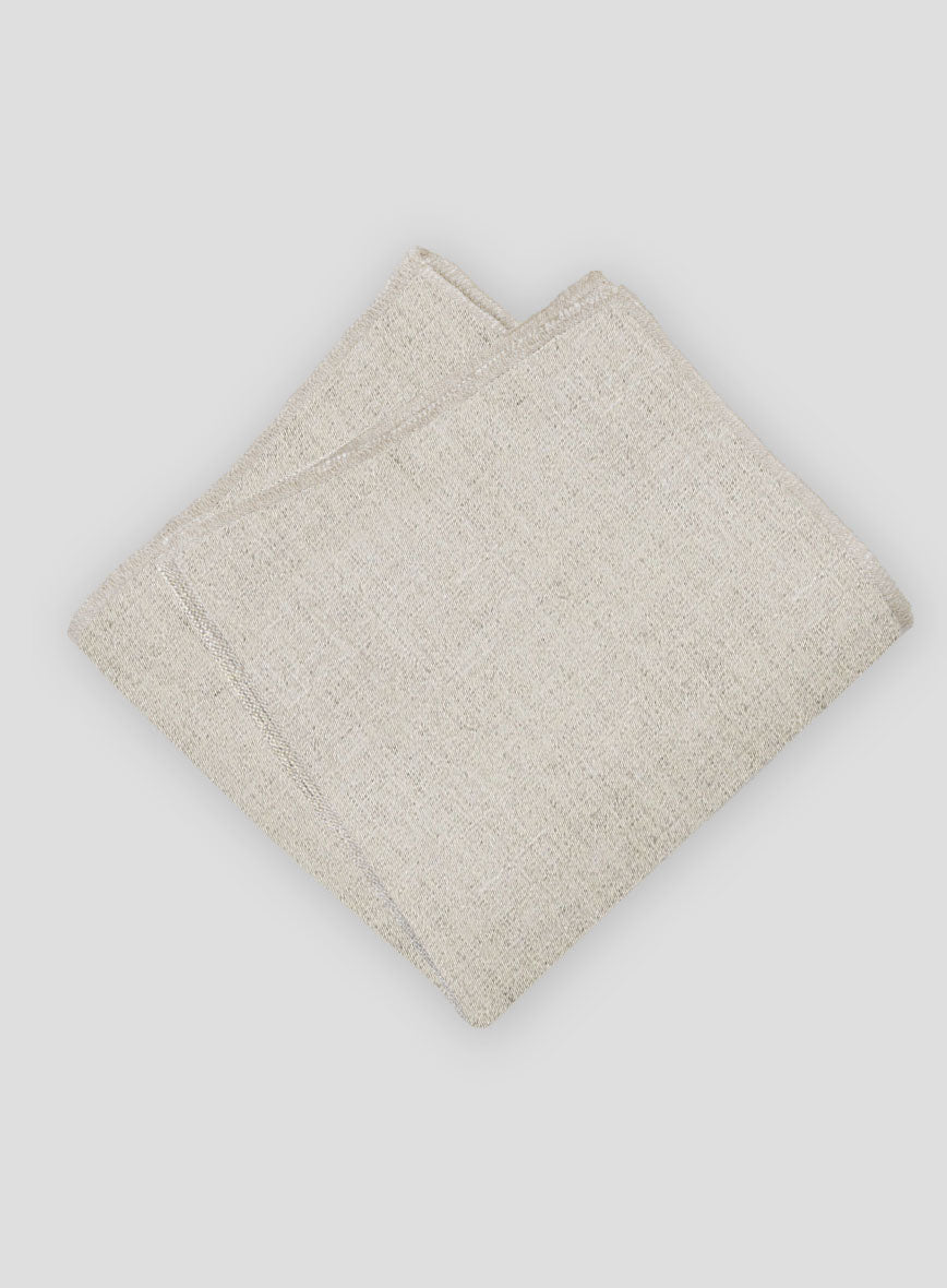 Linen Pocket Square - Barn Beige - StudioSuits