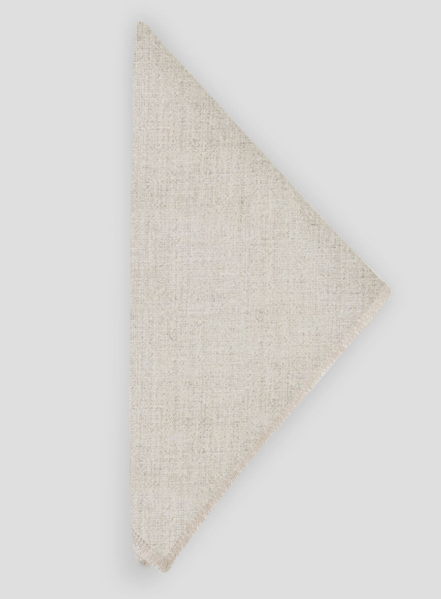 Linen Pocket Square - Barn Beige - StudioSuits